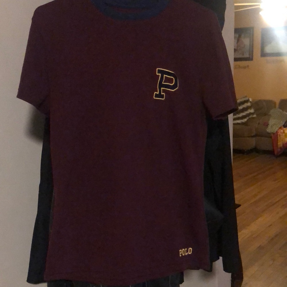 Burgundy polo vintage T-shirt